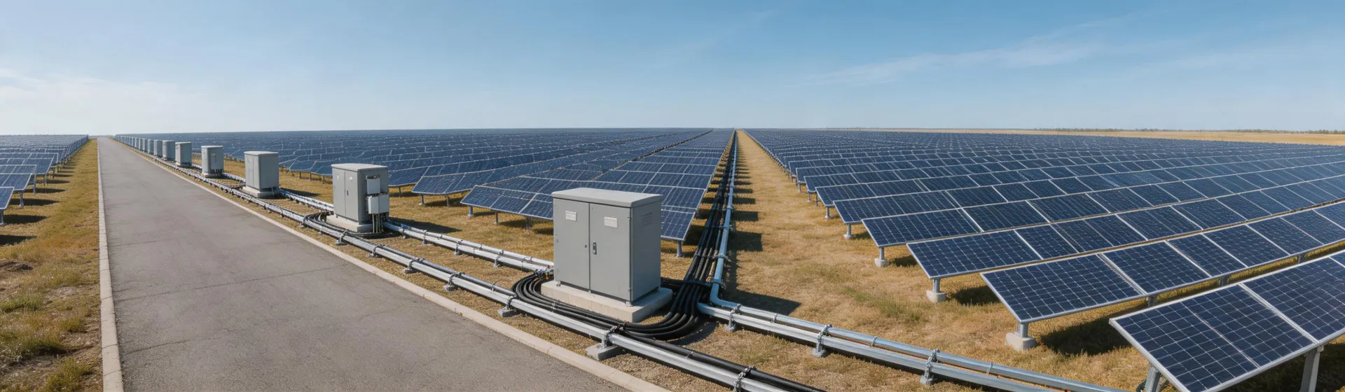 Solar plant service road